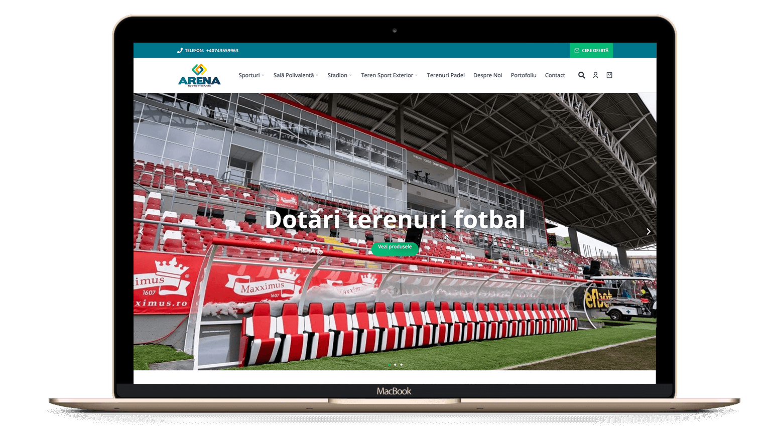 Arena-System-mockup-website